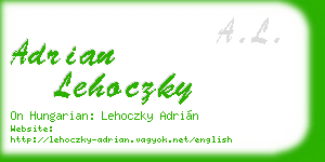 adrian lehoczky business card